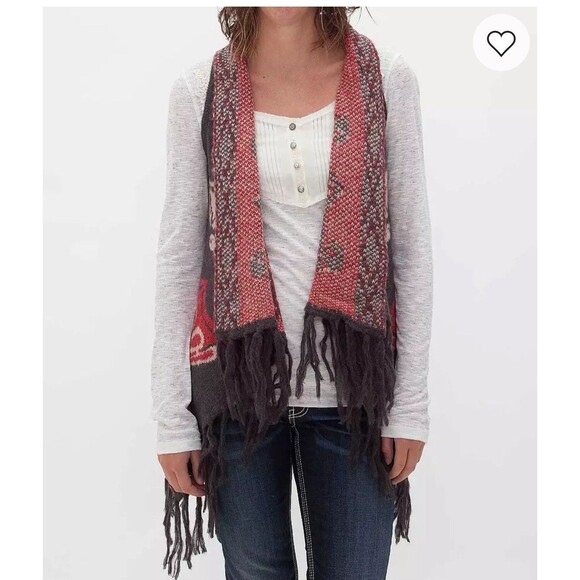 Morning Apple Women's Flyaway Sweater Vest Women's S/M Wool Blend Layering Piece - Picture 11 of 12